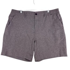 Hurley Phantom Shorts Mens 38 Gray Microfiber Chino Stretch Quick Dry 38x9